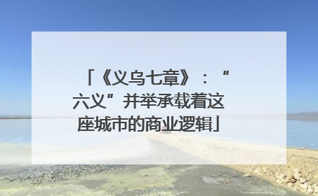 《义乌七章》：“六义”并举承载着这座城市的商业逻辑