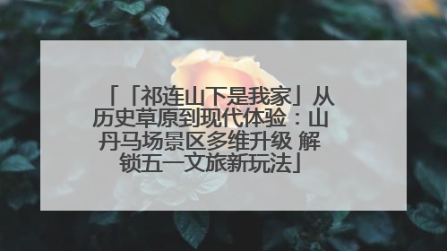 「祁连山下是我家」从历史草原到现代体验：山丹马场景区多维升级 解锁五一文旅新玩法