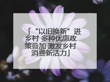 “以旧换新”进乡村 多种优惠政策叠加 激发乡村消费新活力