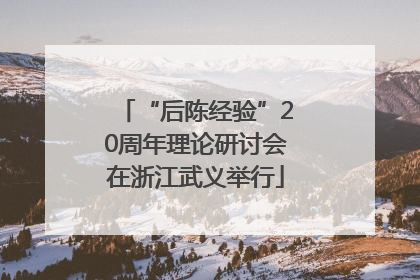 “后陈经验”20周年理论研讨会在浙江武义举行