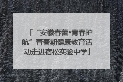 “安徽春蕾•青春护航”青春期健康教育活动走进宿松实验中学