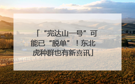 “完达山一号”可能已“脱单”！东北虎种群也有新喜讯