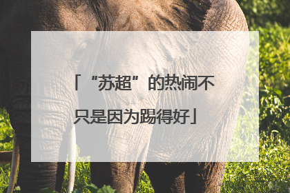 “苏超”的热闹不只是因为踢得好