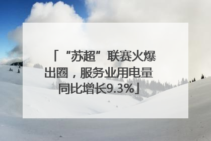 “苏超”联赛火爆出圈，服务业用电量同比增长9.3%