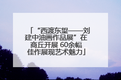 “西渡东望——刘建中油画作品展”在商丘开展 60余幅佳作展现艺术魅力
