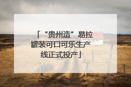 “贵州造”易拉罐装可口可乐生产线正式投产