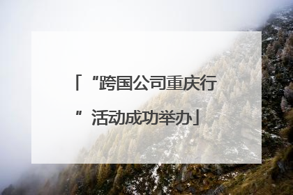 “跨国公司重庆行”活动成功举办