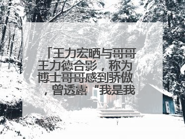 王力宏晒与哥哥王力德合影，称为博士哥哥感到骄傲，曾透露“我是我们家最弱的”