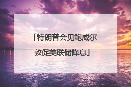 特朗普会见鲍威尔 敦促美联储降息