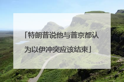 特朗普说他与普京都认为以伊冲突应该结束