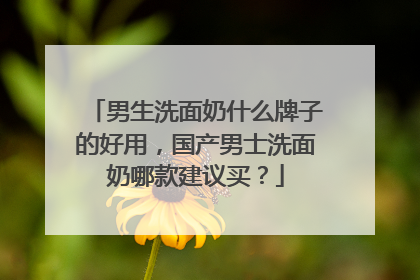 男生洗面奶什么牌子的好用，国产男士洗面奶哪款建议买？