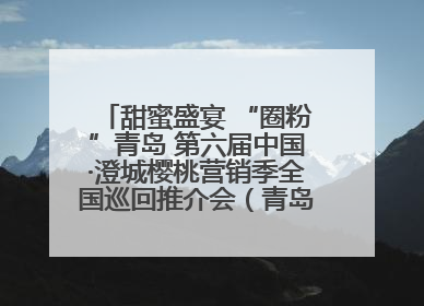 甜蜜盛宴 “圈粉”青岛 第六届中国·澄城樱桃营销季全国巡回推介会（青岛站）成功举办