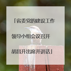 省委党的建设工作领导小组会议召开 胡昌升出席并讲话