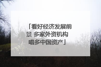 看好经济发展前景 多家外资机构唱多中国资产