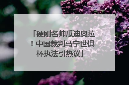硬刚名帅瓜迪奥拉！中国裁判马宁世俱杯执法引热议