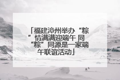 福建漳州举办“粽”情满满迎端午 同“粽”同源是一家端午联谊活动