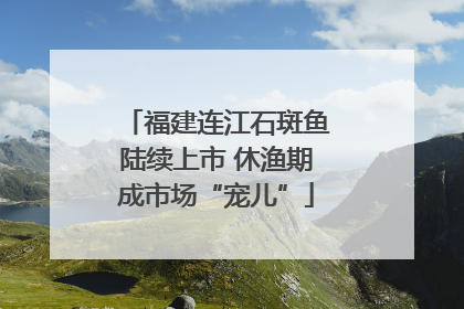 福建连江石斑鱼陆续上市 休渔期成市场“宠儿”