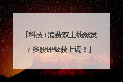 科技+消费双主线爆发？多股评级获上调！