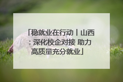 稳就业在行动丨山西：深化校企对接 助力高质量充分就业