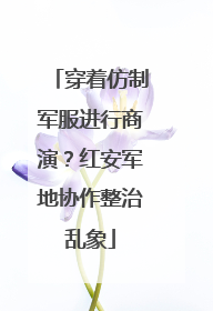 穿着仿制军服进行商演？红安军地协作整治乱象