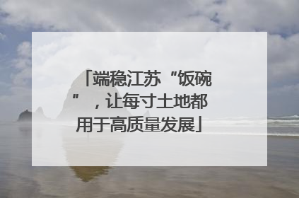 端稳江苏“饭碗”，让每寸土地都用于高质量发展