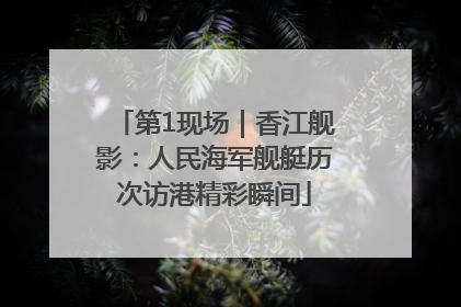 第1现场｜香江舰影：人民海军舰艇历次访港精彩瞬间