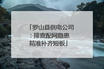 罗山县供电公司：排查配网隐患 精准补齐短板