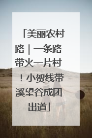 美丽农村路｜一条路带火一片村！小贺线带溪望谷成团出道
