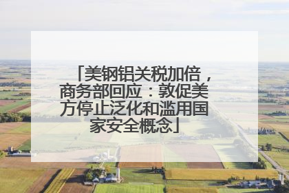 美钢铝关税加倍，商务部回应：敦促美方停止泛化和滥用国家安全概念