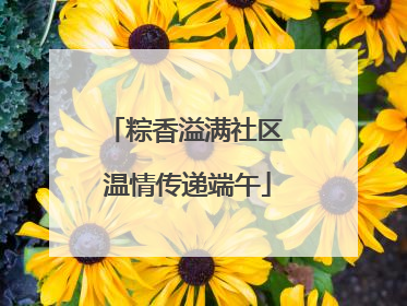 粽香溢满社区 温情传递端午