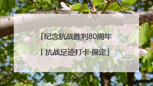 纪念抗战胜利80周年丨抗战足迹打卡·保定
