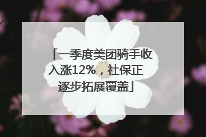 一季度美团骑手收入涨12%，社保正逐步拓展覆盖