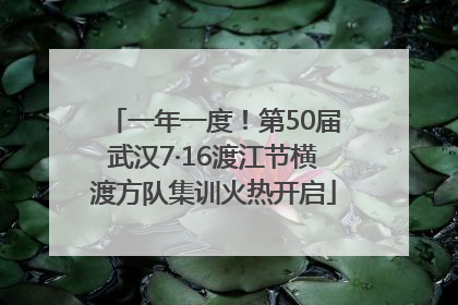 一年一度！第50届武汉7·16渡江节横渡方队集训火热开启