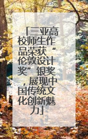 三亚高校师生作品荣获“伦敦设计奖”银奖，展现中国传统文化创新魅力