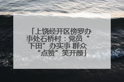 上饶经开区傍罗办事处石桥村：党员“下田”办实事 群众“点赞”笑开颜