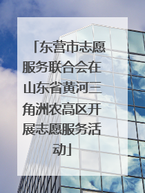 东营市志愿服务联合会在山东省黄河三角洲农高区开展志愿服务活动