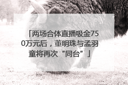 两场合体直播吸金750万元后，董明珠与孟羽童将再次“同台”