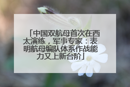 中国双航母首次在西太演练，军事专家：表明航母编队体系作战能力又上新台阶