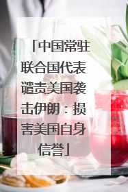 中国常驻联合国代表谴责美国袭击伊朗：损害美国自身信誉