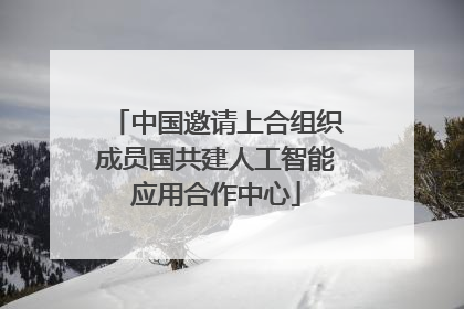中国邀请上合组织成员国共建人工智能应用合作中心