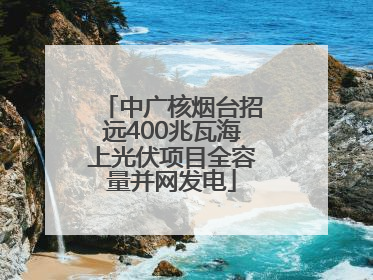 中广核烟台招远400兆瓦海上光伏项目全容量并网发电