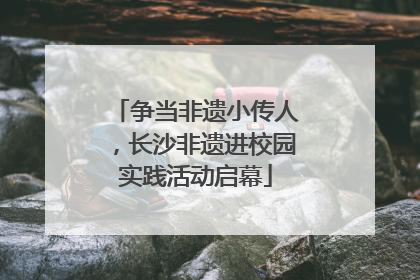 争当非遗小传人，长沙非遗进校园实践活动启幕