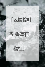 云端粽叶香 鲁疆石榴红
