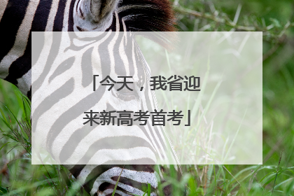 今天，我省迎来新高考首考