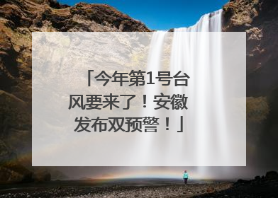 今年第1号台风要来了！安徽发布双预警！