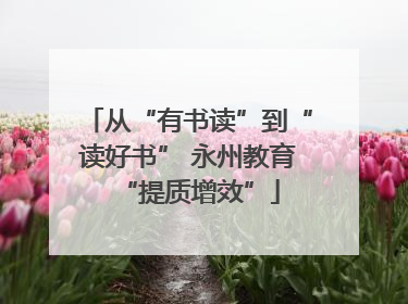 从“有书读”到“读好书” 永州教育“提质增效”