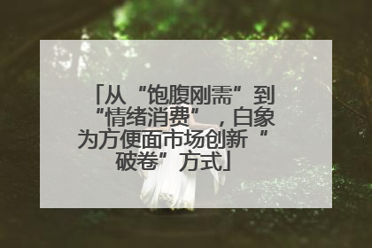 从“饱腹刚需”到“情绪消费”，白象为方便面市场创新“破卷”方式