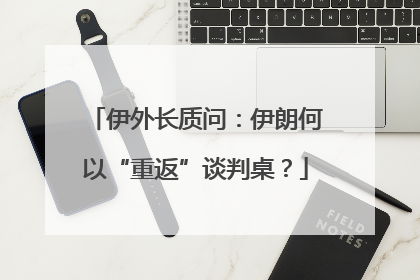 伊外长质问：伊朗何以“重返”谈判桌？