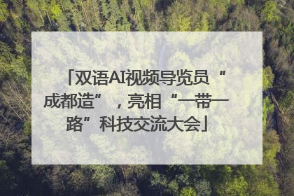 双语AI视频导览员“成都造”，亮相“一带一路”科技交流大会