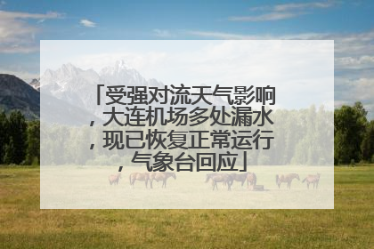 受强对流天气影响，大连机场多处漏水，现已恢复正常运行，气象台回应